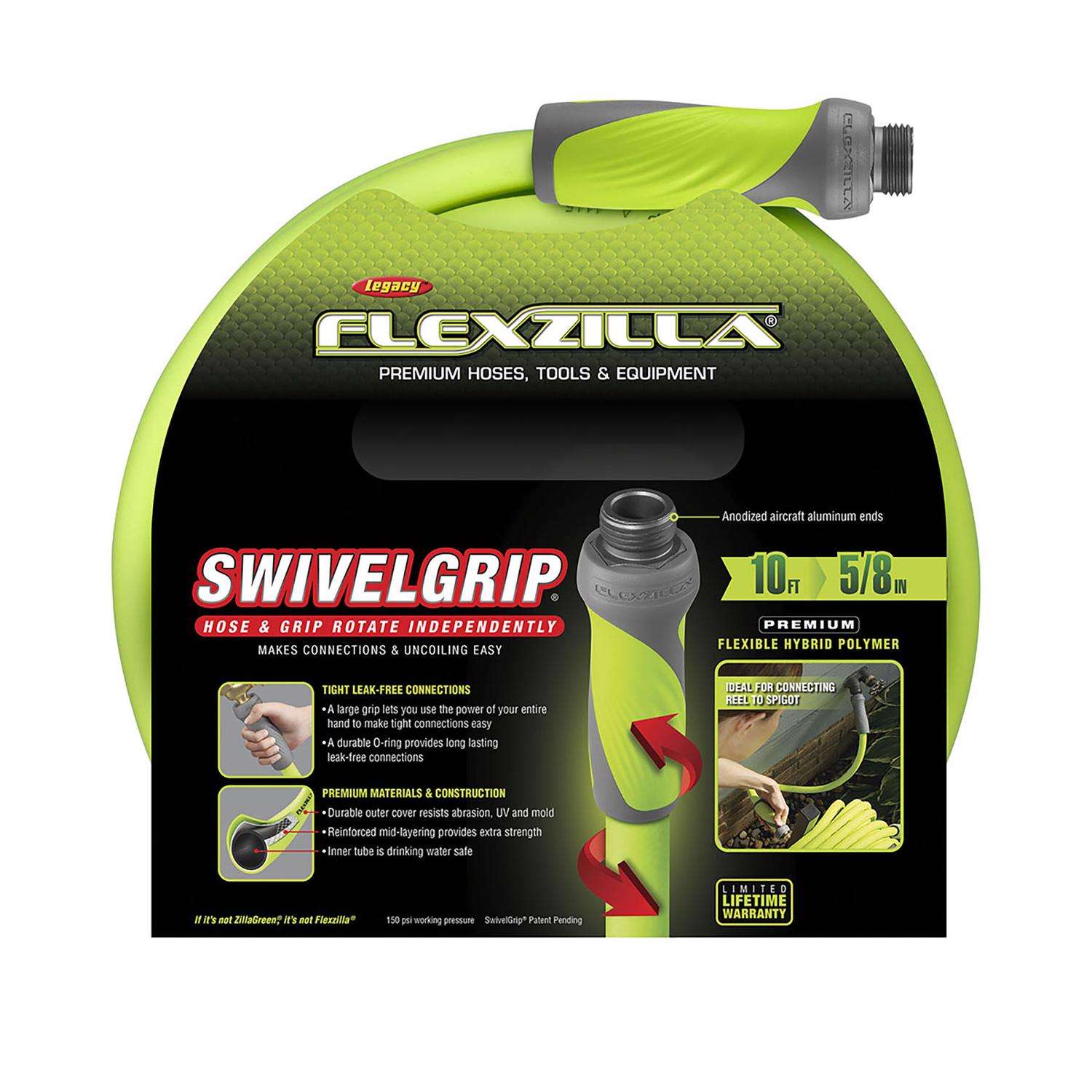 Legacy Flexzilla SwivelGrip 5/8 in. D X 10 ft. L Medium Duty Premium Grade  Garden Hose - Ace Hardware