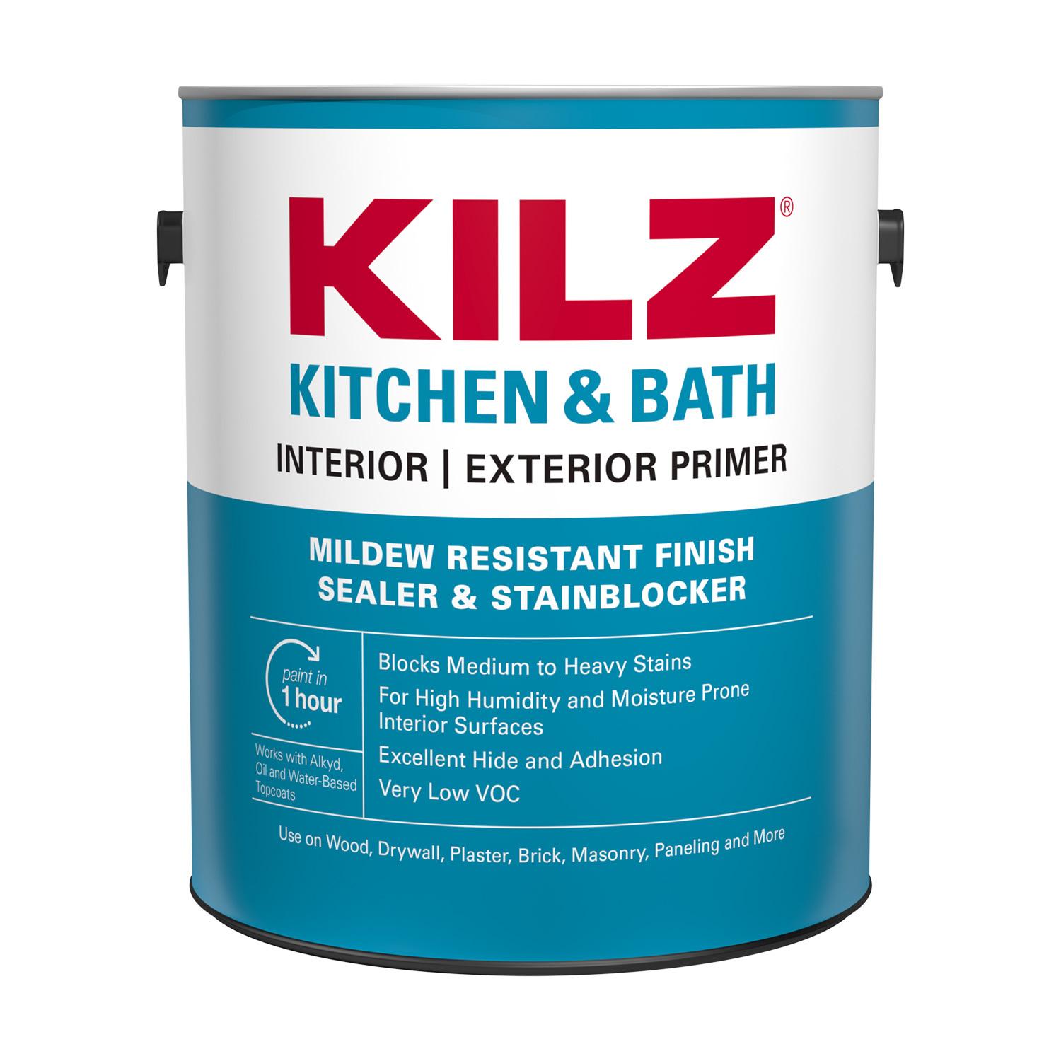 KILZ Kitchen & Bath White Flat WaterBased Mold Killing Primer 1 gal