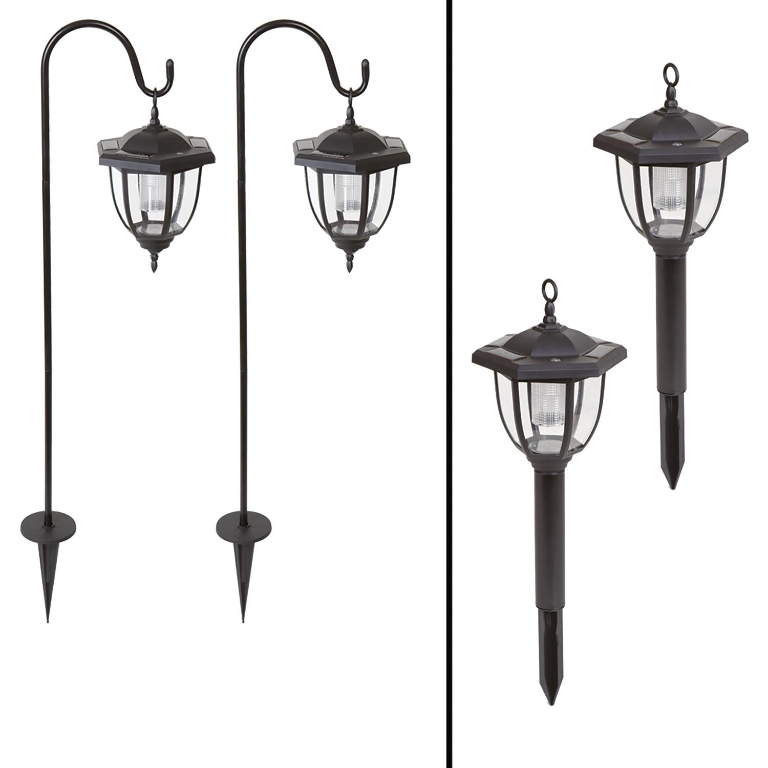 UPC 873046000804 product image for Yards & Beyond Dual Use Coach Style Solar Lights (L3C-R2-BK-2) | upcitemdb.com