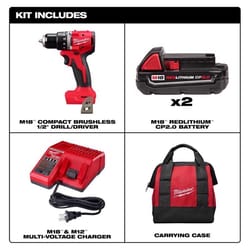 Milwaukee Tool Kit combiné de 7 outils sans fil M18 FUEL 18V Li-Ion avec  (2) piles et char