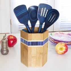 Totally Bamboo Baltique Malta Multicolored Bamboo Utensil Holder