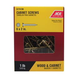 Ace No. 6 X 2 in. L Phillips Yellow Zinc Cabinet Screws 1 lb 185 pk