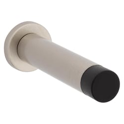 National Hardware Cooper 3 in. L Aluminum Satin Nickel Silver Door Stop Mounts to door and wall 1 i