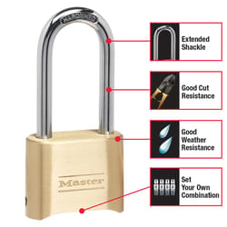 Master Lock 175DLH 4-1/8 in. H X 2 in. W Steel Resettable Combination Padlock