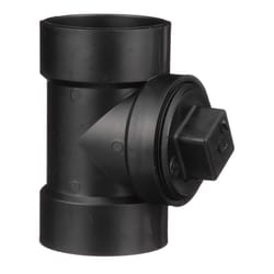 Charlotte Pipe 3 in. Hub X 3 in. D Hub ABS Flush Cleanout Tee