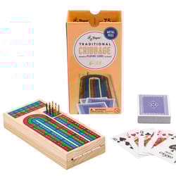 Regal Cribbage Board and Playing Cards Multicolored