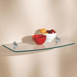 Dolle 0.31 in. H X 32 in. W X 10-12 in. D Clear Glass Shelf Board