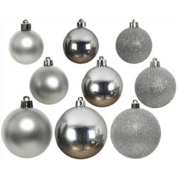 Decoris Silver Assorted Shatterproof Ornaments