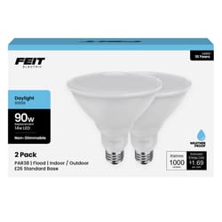 Feit PAR38 E26 (Medium) LED Bulb Daylight 90 Watt Equivalence 2 pk