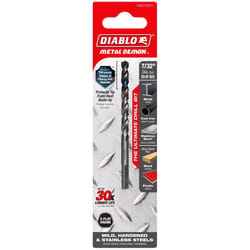 Diablo Metal Demon 7/32 in. X 3.7 in. L Stainless Steel Drill Bit 3-Flat Shank 1 pc