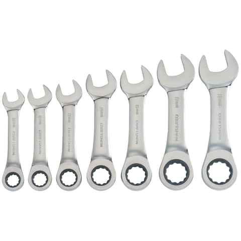 HVAC Service Wrench, HVAC Tools,Ratchet Wrench Valve Pumping  Disassembly,Valve Wrench Set Carbon Steel Stepped Spanner Joint Repair Tool  with Ratchet