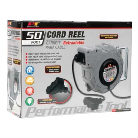 Performance Tool 50 ft. L Plastic Cord Reel - Ace Hardware