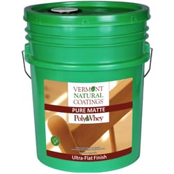 Vermont Natural Coatings PolyWhey Ultra Flat White Water-Based Waterborne Wood Finish 5 gal
