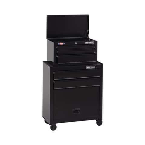 Hardware Craft Fishing Garage Storage Cabinet in Black with Drawers