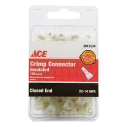 Ace Closed End Connector Clear 100 pk
