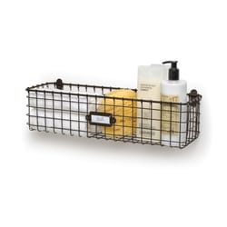 Spectrum Vintage Livingo 6 in. L X 18.5 in. W X 5.25 in. H Brown Storage Basket