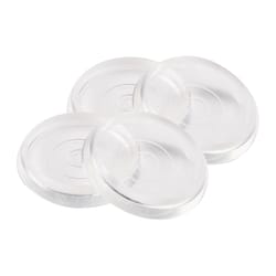 Softtouch Plastic Caster Cup Clear Round 1-13/16 in. W X 1-13/16 in. L 4 pk