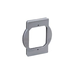 TayMac Rectangle Polycarbonate 1 gang Box Extension Ring Gray