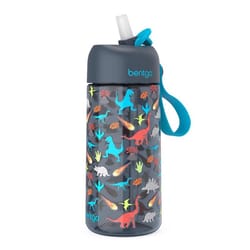 Bentgo 15 oz Dinosaur Multicolored BPA Free Bottle with Straw Cap