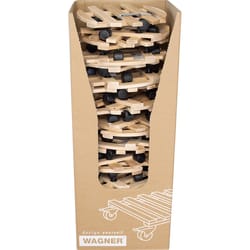 Wagner Tierra Garden 3 in. H Beige/Tan Wood Wheeled Plant Stand