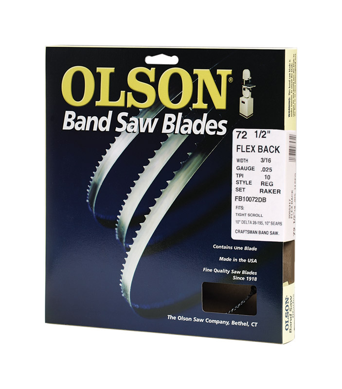 Olson 72.6 in. L X 0.2 in. W Carbon Steel Band Saw Blade 10 TPI Regular teeth 1 pk -  FB10075DB