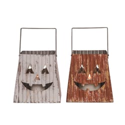 Transpac 13 in. Corrugated Jack-O-Lantern Halloween Decor