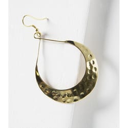 Matr Boomie Womens Lunar Crescent Gold Earrings