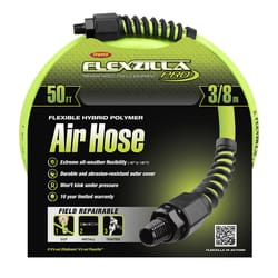 Flexzilla Pro 50 ft. L X 3/8 in. D Hybrid Polymer Air Hose 300 psi Zilla Green