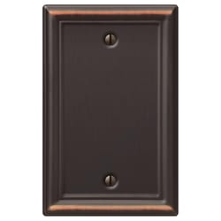 Amerelle Chelsea Aged Bronze 1 gang Steel Blank Wall Plate 1 pk