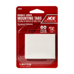 Ace Double Sided 1/2 in. W X 3/4 in. L Mounting Strips White