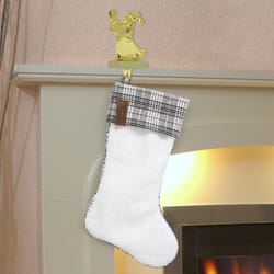 Dyno Sherpa Plaid Cuff Christmas Stocking 20 in.