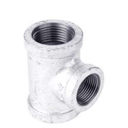 STZ Industries 1 in. FIP each X 1 in. D FIP 3/4 in. D FIP Galvanized Malleable Iron Reducing Tee