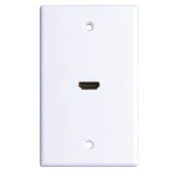 Monster Just Hook It Up White 1 gang Plastic HDMI Wall Plate 1 pk
