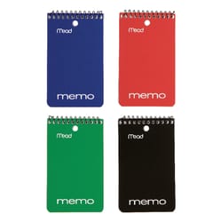 Mead 3 in. W X 5 in. L Wide Ruled Spiral Memo Book