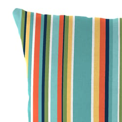 Jordan Manufacturing Multicolored Stripe Polyester Throw Pillow 4 in. H X 18 in. W X 18 in. L