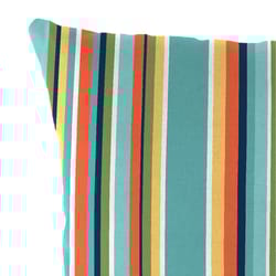 Jordan Manufacturing Multicolored Stripe Polyester Throw Pillow 4 in. H X 18 in. W X 18 in. L
