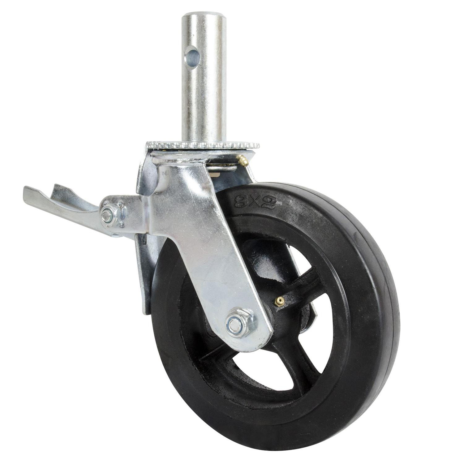 Metal Tech Rubber/Steel Black Scaffolding Caster 1 pk Sansujyuku sansujyuku.com
