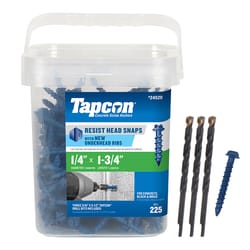 Tapcon 1/4 in. D X 1-3/4 in. L Steel Hex Head Concrete Screw Anchor 225 pk