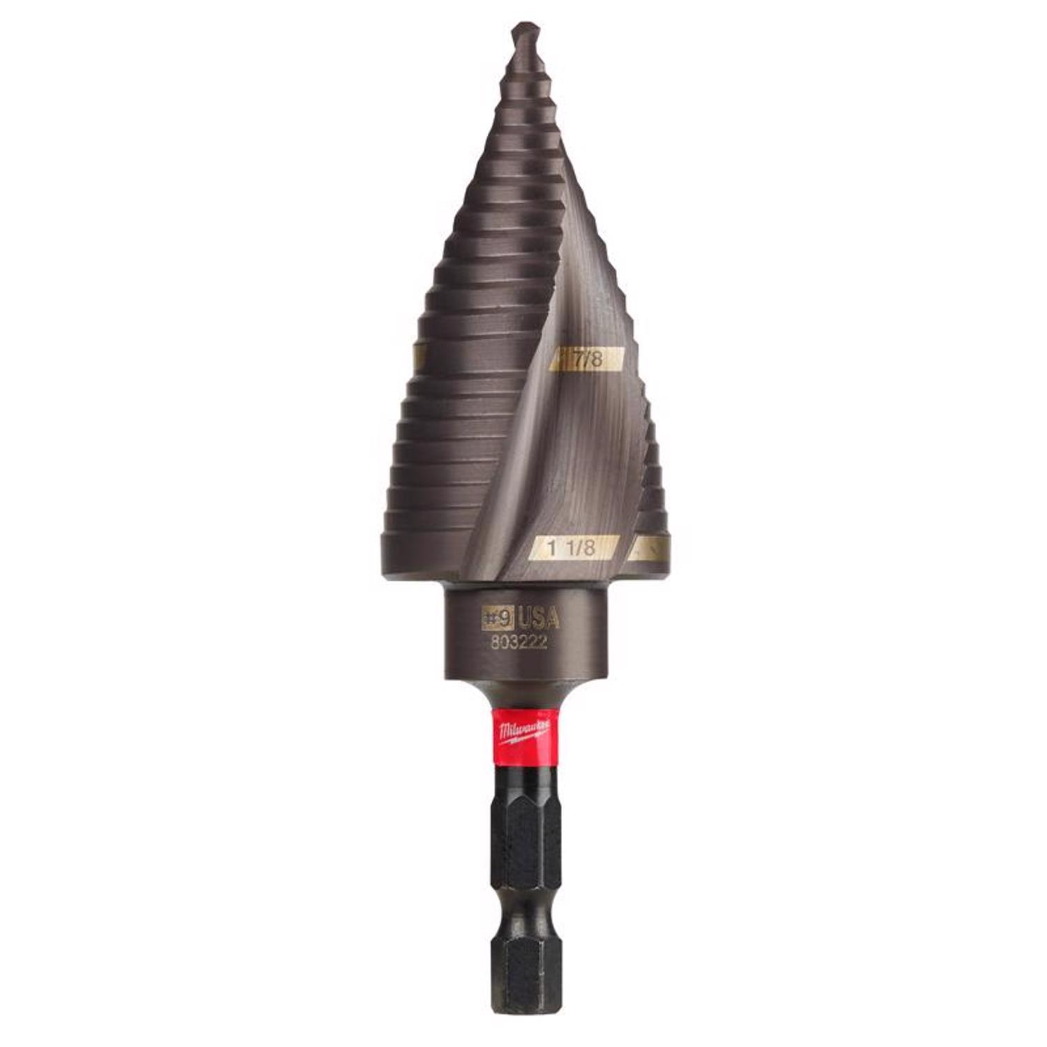 Photos - Drill Bit Milwaukee Shockwave 7/8 to 1-1/8 in. High Speed Steel #9 Impact Step Drill 