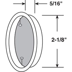 Prime-Line 2.13 in. L Brass-Plated Gold Steel Flush Mortise Finger Pull