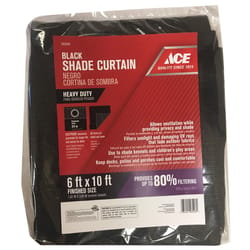 Ace 6 ft. W X 10 ft. L Heavy Duty Polyethylene Shade Curtain Black