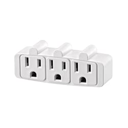 Leviton Grounded 3 outlets Outlet Adapter 1 pk