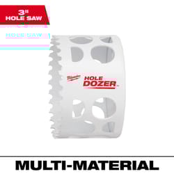 Milwaukee Hole Dozer 3 in. Bi-Metal 1.9 in. L X 1/4 in. D Hole Saw