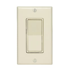 Leviton 15 amps Rocker Switch Light Almond 1 pk