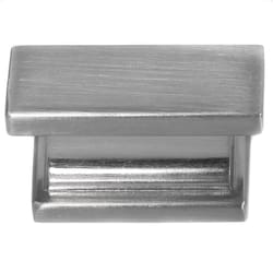 MNG Park Avenue Rectangle Cabinet Knob 5/6 in. Satin Nickel 1 pk