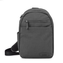 Travelon Metro Gray Sling Backpack 17 in. H X 11 in. W