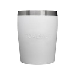 Toadfish 10 fl. oz. White BPA Free Rocks Tumbler with Lid