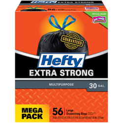 Hefty CinchSak 30 gal No Scent Scent Trash Bags Drawstring 56 pk 1.05 mil