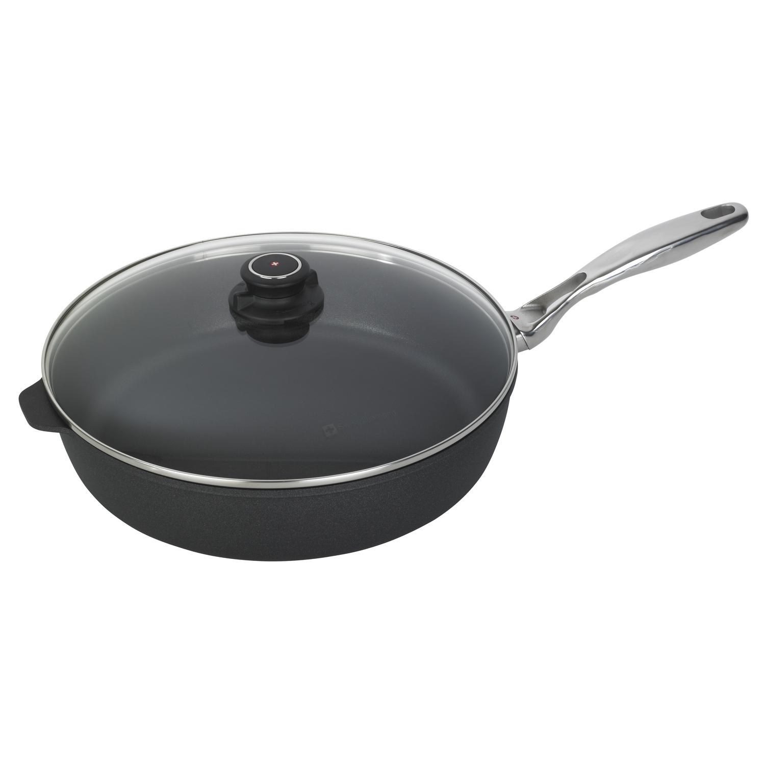 Swiss Diamond Cast Aluminum Saute Pan 12.5 in. 5.8 qt Black Sansujyuku sansujyuku.com