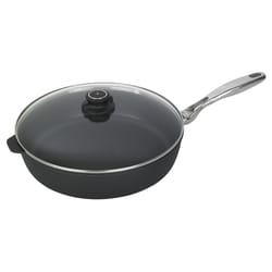 Swiss Diamond Cast Aluminum Saute Pan 12.5 in. 5.8 qt Black